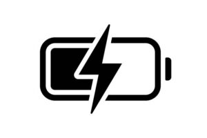 Vector battery solid icon